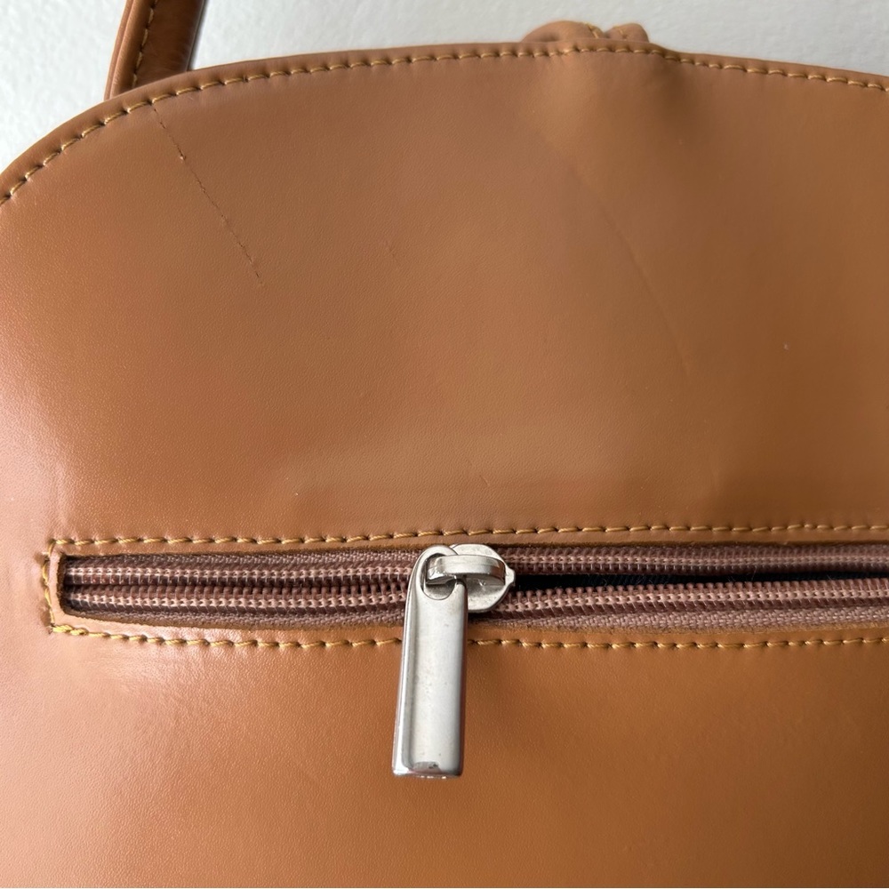 Tiffany and Fred Paris Leather Handbag Purse Brown Tan - Picture 13 of 16